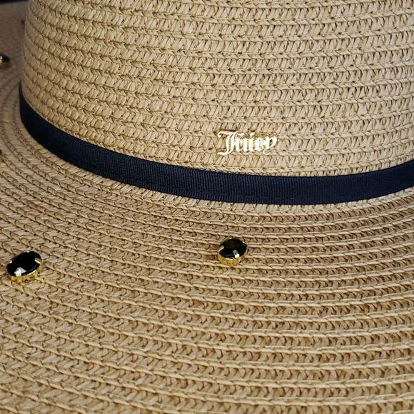 Juicy Couture ❤️NWT❤️ Wide Brimmed Jeweled Hat!❤️❤️❤️ - Picture 4 of 13